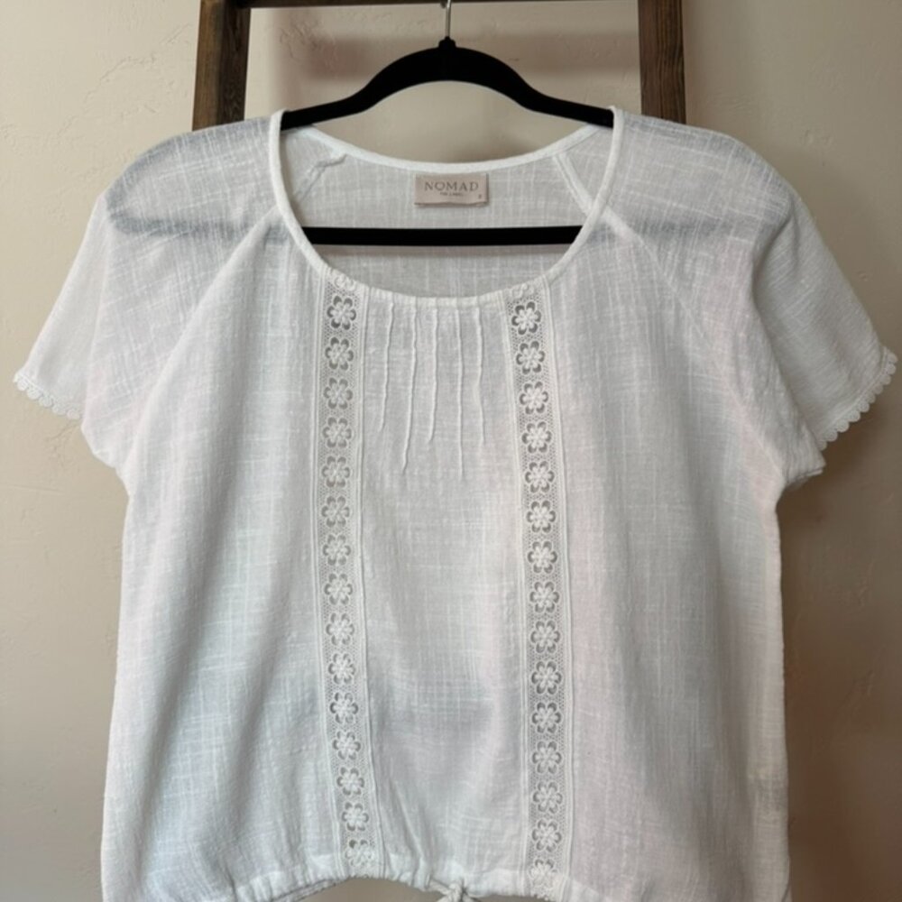 Nomad the Label Daisy Organic Cotton Blouse in Ivory